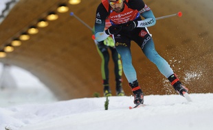 Martin Fourcade lors de la poursuite de Nove Mesto, en République Tchèque, le 22 décembre 2018.
