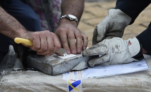 La police espagnole lors d'une saisie de cocaïne, le 3 juin 2019 (image d'illustration).