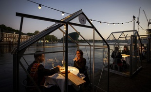 Restaurant en quarantaine à Amsterdam.