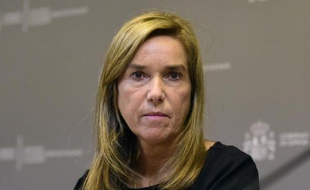 SLa ministre espagnole de la santé, Ana Mato, le 6 octobre 2014 lors d'une conférence de presse à Madrid