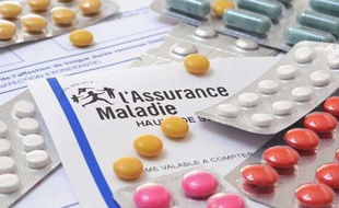 Feuille de l'assurance maladie en France.