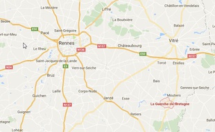 Plan de situation de La Guerche-de-Bretagne.