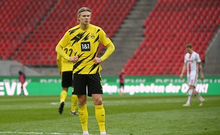 Erling Braut Haaland, d'origine norvégienne, est un attaquant du club de football allemand Borussia Dortmund (illustration)