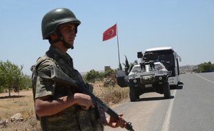 Un soldat turc à la frontière syrienne (illustration).