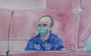Portrait d'Hubert Caouissin, au premier jour de son procès