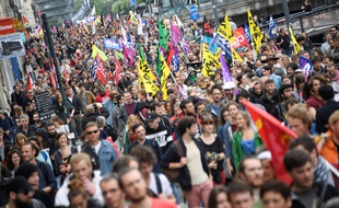 Manifestation contre le projet de loi Travail, le 14 juin 2016, à Rennes.