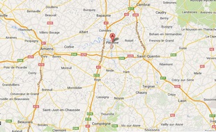 Google map de Péronne.