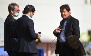 Philippe Mao, coordinateur sportif (à gauche) avec Franck Kita, directeur général délégué du FCN, et la président Waldemar Kita.