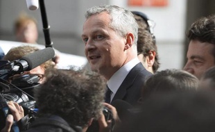 Bruno Le Maire à la sortie du bureau politique de l'UMP le 10 juin 2014 à Paris