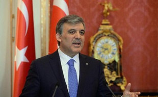 Le chef de l'Etat turc Abdullah Gül à Budapest, le 17 février 2014