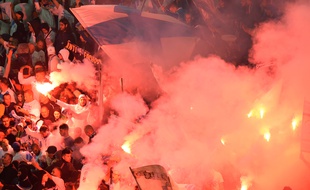 Les supporters de l'OM lors de la finale de la ligue Europa.