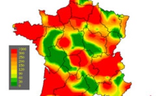 L'épidémie de gastro-entérite en France, lors de dernière semaine de décembre 2006.