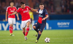 Marco Verratti lors du match entre le PSG et Benfica le 2 octobre 2013.