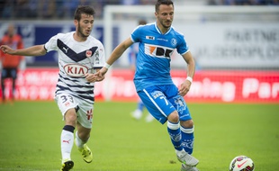 Robin Maulun, le jeune milieu des Girondins lors d'un match amical face à La Gantoise, joué le 10 juillet 2015.