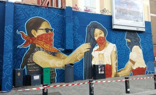 La fresque incriminée réalisée par un collectif mexicain à l'occasion de Lille 3000 Eldorado.