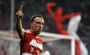 L'attaquant français du Bayern Munich, Franck Ribéry, lors d'un match face à Leverkusen, le 12 mai 2009.