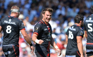 L'arrière du Stade Toulousain Maxime Médard lors du match de Top 14 à Agen, le 29 août 2015.