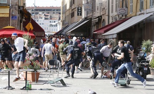 Des violences entre supporters à marseille avant le match de l'Euro Angleterre-Russie, le 11 juin 2016.