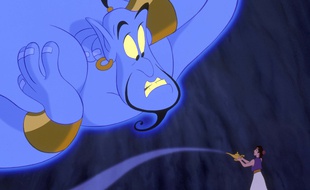 Aladdin et le génie dans le film d'animation Disney de 1992.