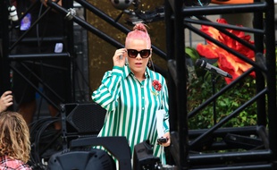 La chanteuse Pink avant un soundcheck en mai 2016