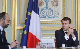 Emmanuel Macron et Edouard Philippe à l'Elysée.