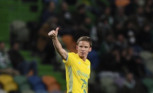 Le joueur croate d'Astana Marin Tomasov, ici lors du match de Ligue Europa face à Kiev.