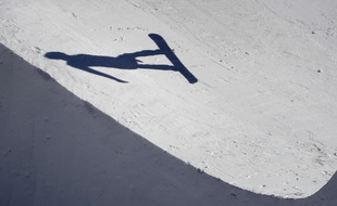 Epreuve de snowboard cross aux JO, le 15 février 2018.