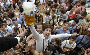 L'ouverture de l'Oktoberfest en octobre 2015, en Allemagne.