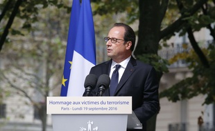 François Hollande à la cérémonie d'hommage national aux victimes du terrorisme, le 19 septembre 2016 à Paris.