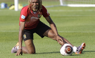 Rigobert Song, alors dans le staff de la sélection du Cameroun à la Coupe du monde, le 12 juin 2010 en Afrique du Sud.