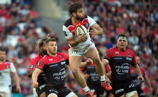 L'ailier du Stade Toulousain Alexis Palisson lors du match de Top 14 contre Toulon, le 9 avril 2017 au stade Vélodrome de Marseille.