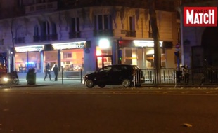 Images de l'échange de tirs entre la police et les kamikazes du Bataclan, le 13 novembre 2015.