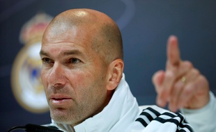 Zinédine Zidane, le coach du Real Madrid, en conférence de presse le 5 avril 2019.