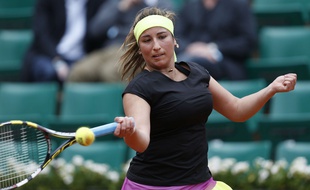 Aravane Rezai, lors de son dernier match à Roland-Garros, face à Kvitova en 2013