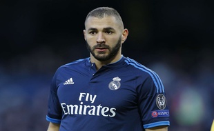 Karim Benzema, sous le maillot du Real Madrid contre Manchester City, le 26 avril 2016.
