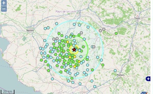 L'épicentre se trouve entre Bressuire (Deux-Sêvres) et Cholet (Maine-et-Loire)