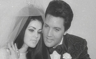 Priscilla et Elvis Presley le jour de leur mariage le 11 mai 1967