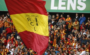 Les supporters du racing Club de Lens au stade Bollaert-Delelis.