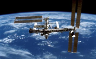Une vue des modules de la station internationale. Les modules sont en majorité de fabrication russe.