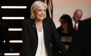 Marine Le Pen, lors du 1er débat de la présidentielle, mardi 21 mars.