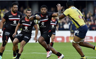Le talonneur du Stade Toulousain Christopher Tolofua lors du match de Top 14 à Clermont, le 9 octobre 2016.