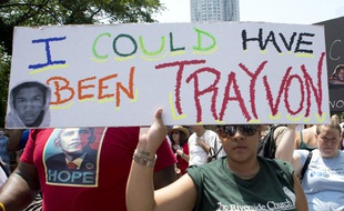 Une manifestation à la mémoire de Trayvon Martin, le 20 juillet 2013, à New York.