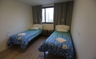 Une chambre au sein du village olympique de Rio.