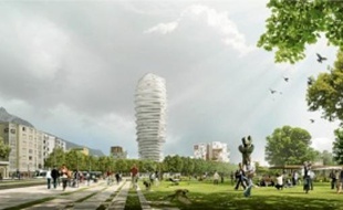 Entre montagne et Isère, l'Esplanade retrouvera une verticalité.