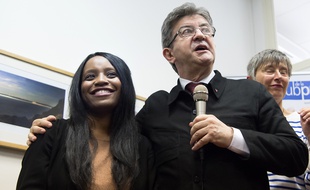 Sarah Soilihi aux côtés de Jean-Luc Mélenchon