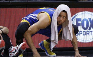 Stephen Curry (Golden State Warriors), le 26 février 2016 à Miami.