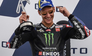 Fabio Quartararo, heureux deuxième du GP de Saint-Marin, ce dimanche à Misano.
