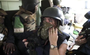 Photo datant du 19 février 2014 de la journaliste Camille Lepage, 26 ans, tuée en Centrafrique mardi 13 mai 2014 lors d'un reportage
