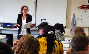Maître Parmentier à la journée du droit au collège, le 4/10/19 à Paris.