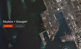 Capture d'écran de la page d'accueil de Skybox Imaging.